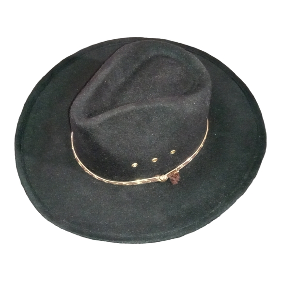 Western Express Youth Kid Cowboy Hat Black with Braided Band Faux Felt - Picture 9 of 11